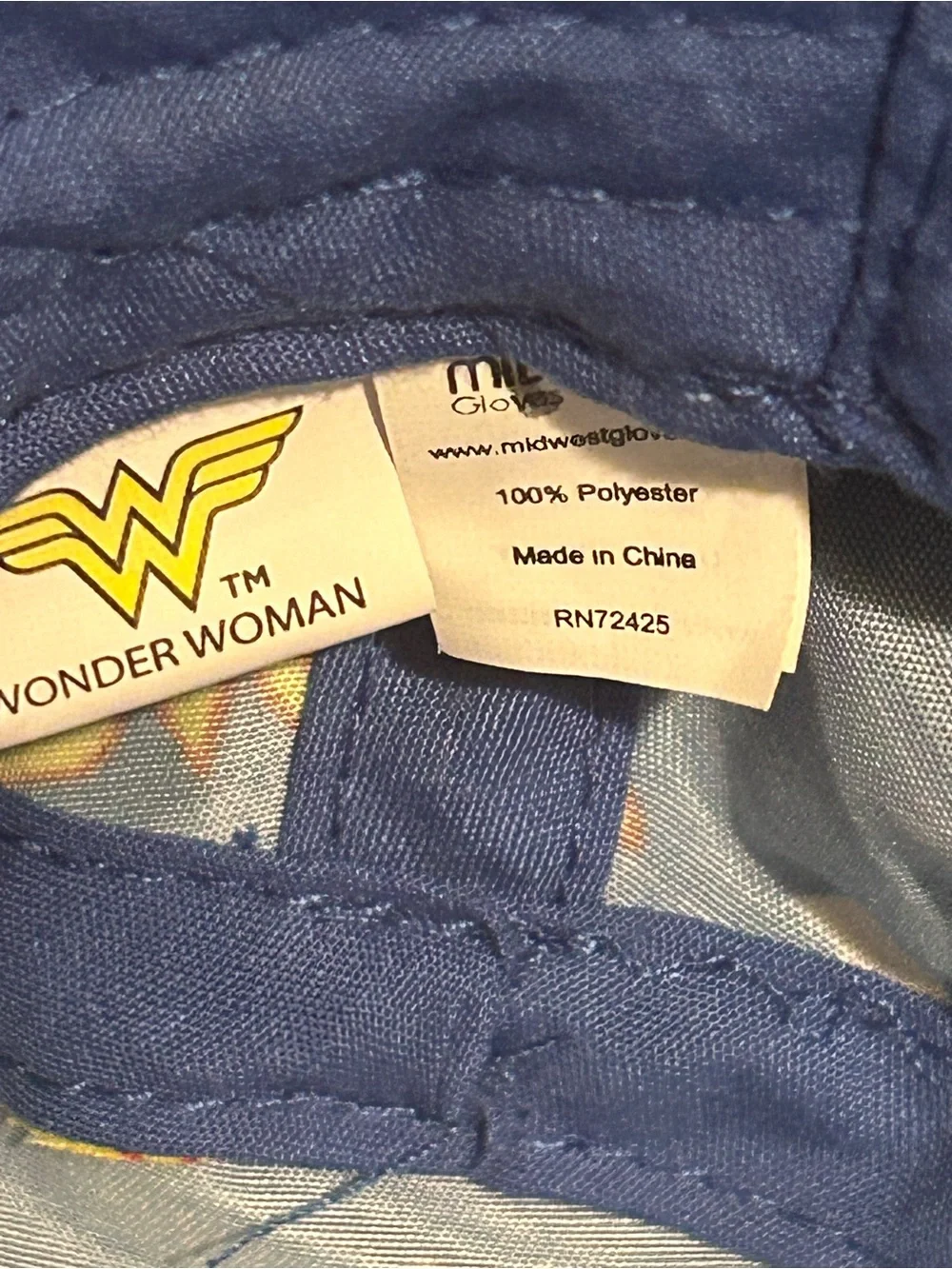 DC Comics Wonder Woman Bucket Hat Youth Kids Blue Stars Sun Cap Midwest